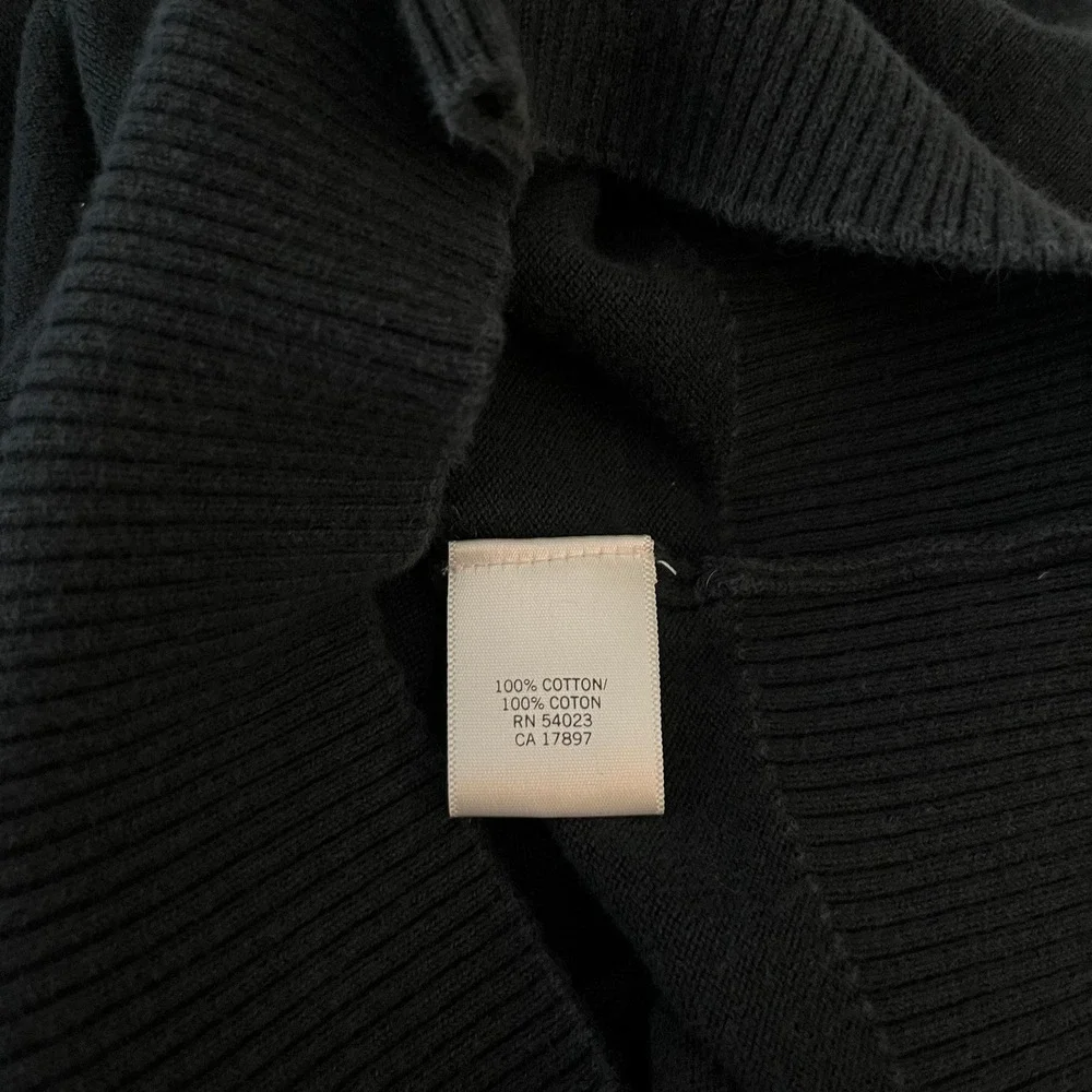 Banana Republic Mens V-Neck Sweater Navy Blue 100% Cotton Size M Retro 2012